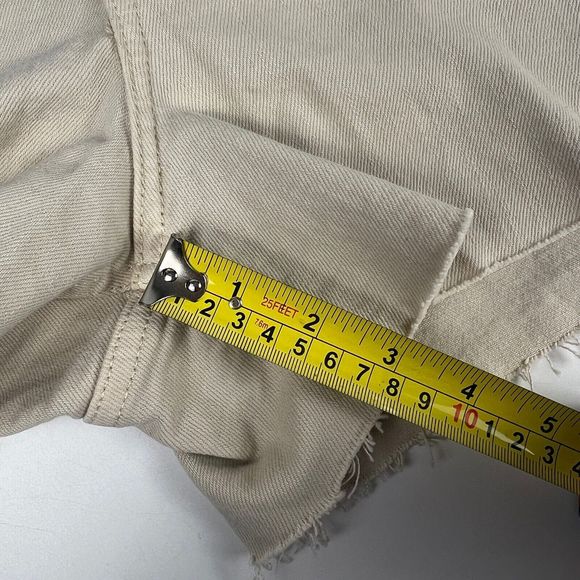 Old Navy Tan Shorts Women’s 14 Sky Hi A Line Button Fly‎ 3” Cut Off Higher Rise - Picture 8 of 12